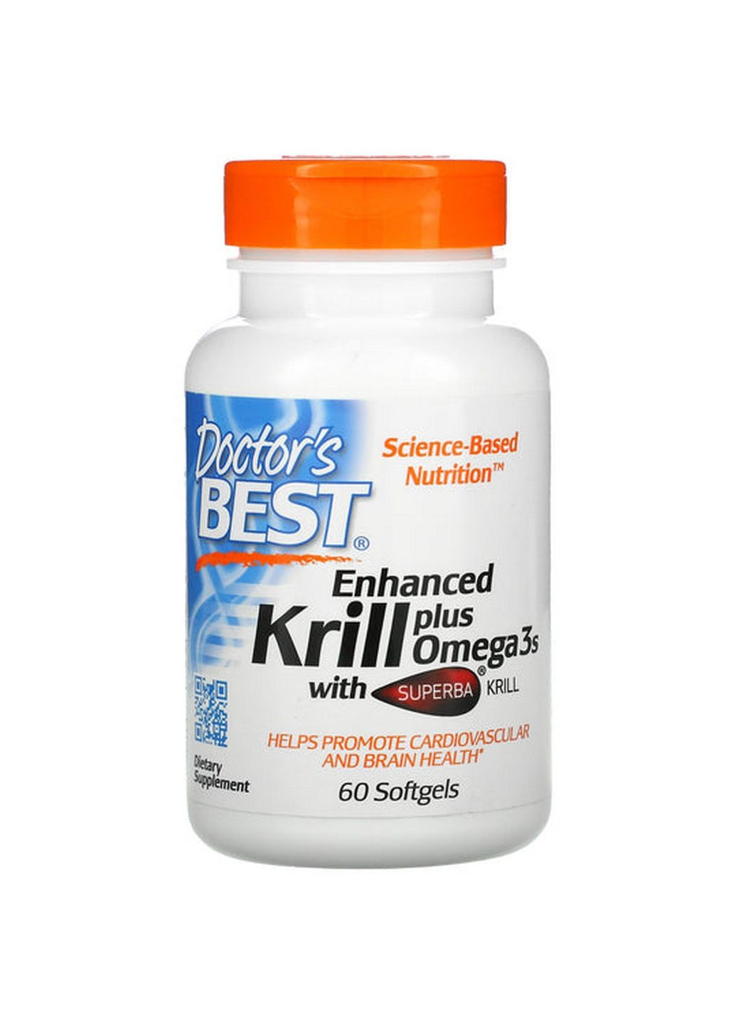 Жирные кислоты Enhanced Krill Plus Omega3s with Superba Krill, 60 капсул Doctor's Best (293482955)