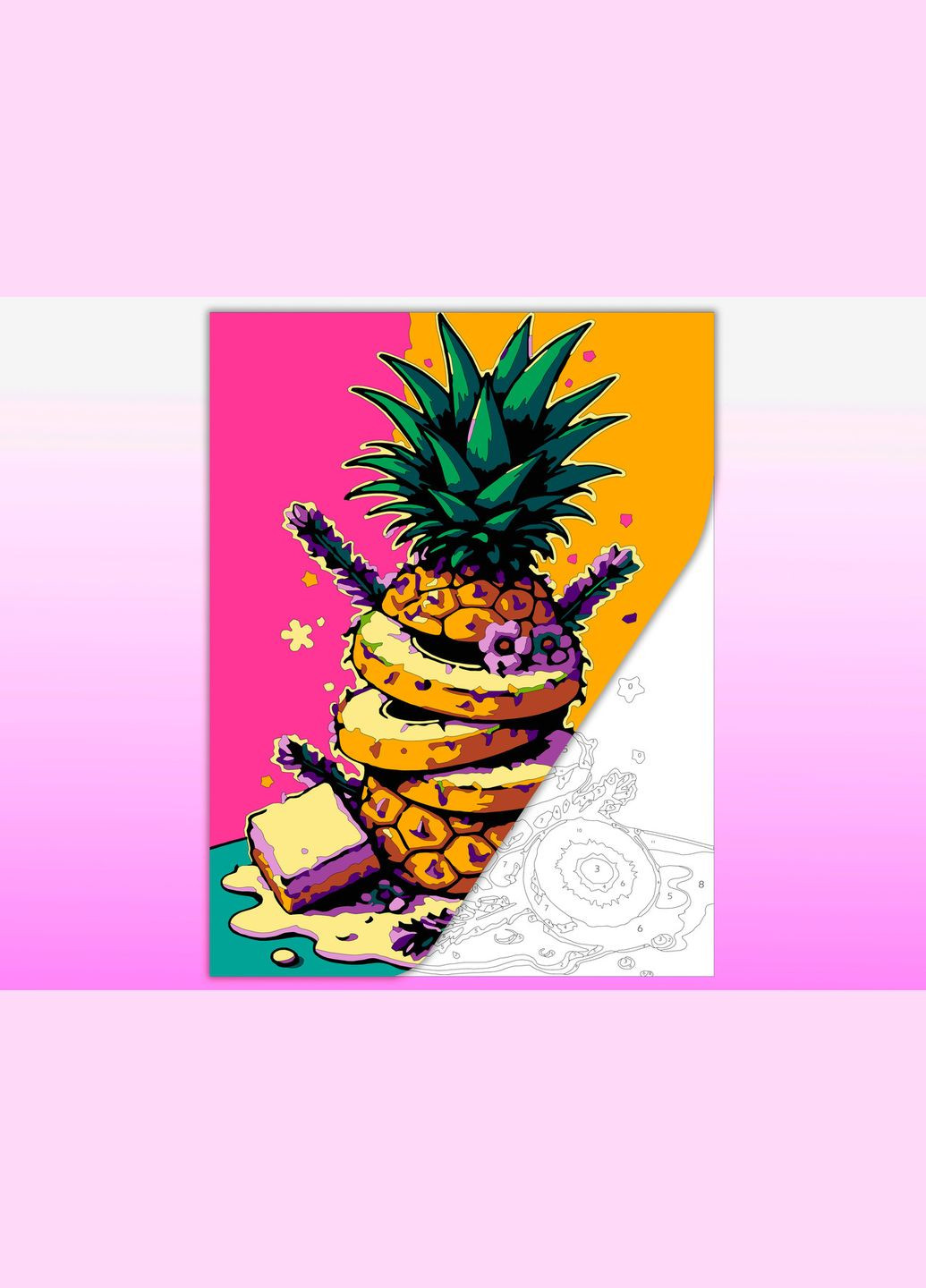 Раскраска антистресс для взрослых и детей "Ананасовый бум" No Brand (340461978)