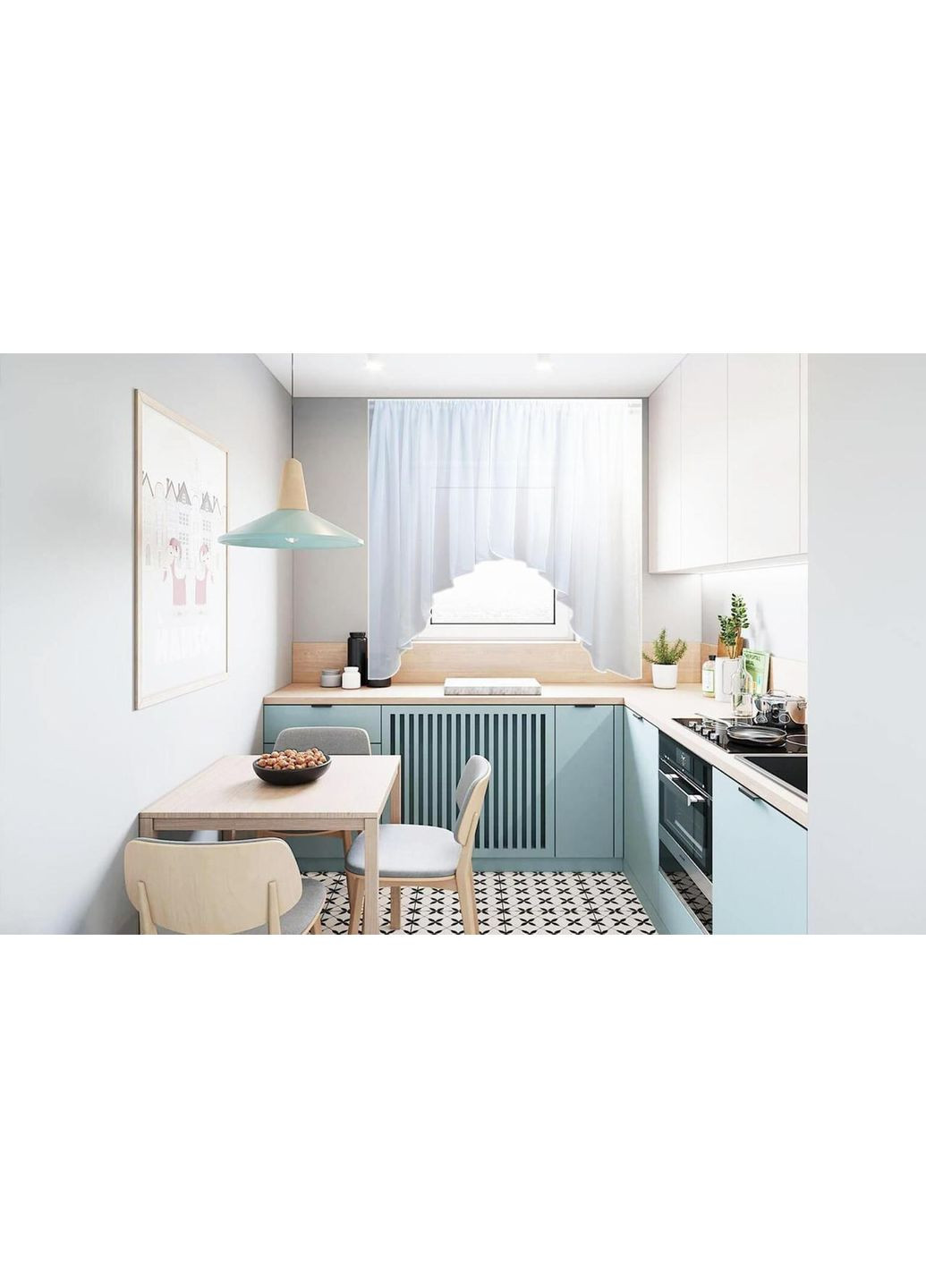 Кухня тюль арка велика біла 550х170 No Brand (353828915)