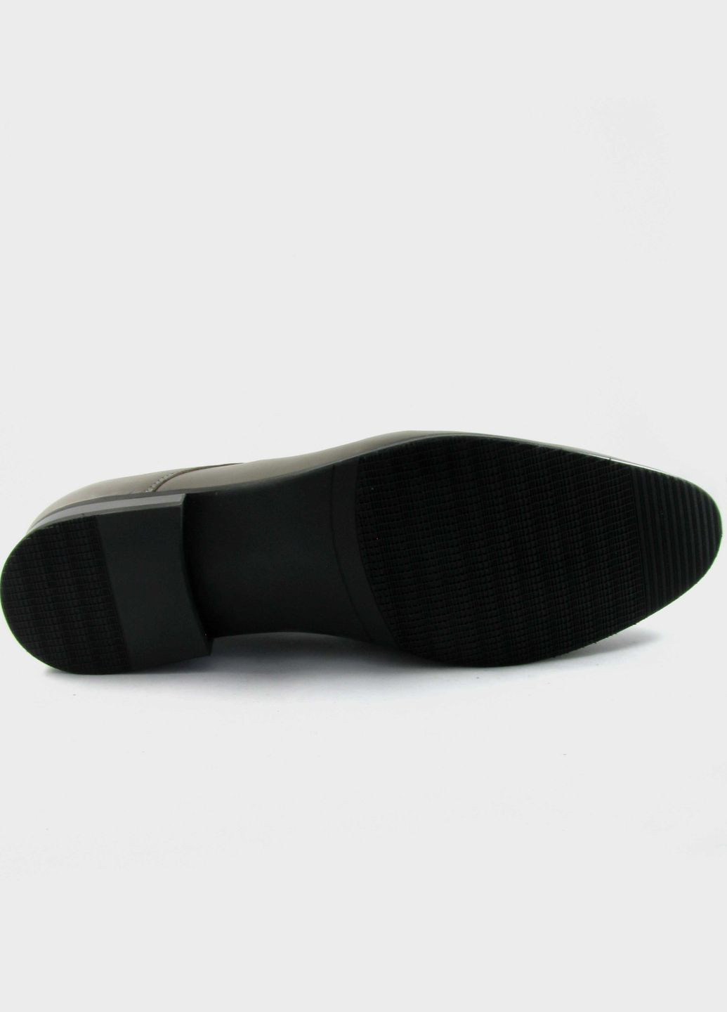 Серые мужские кожанные классические туфли серые (863) Lider Club