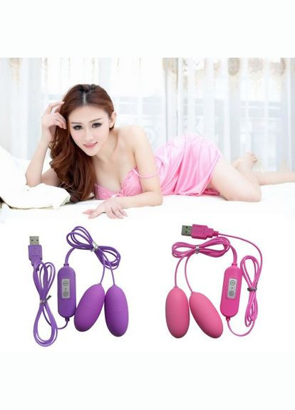 Двойное Виброяйцо Finix с питанием от USB No Brand (303894295)