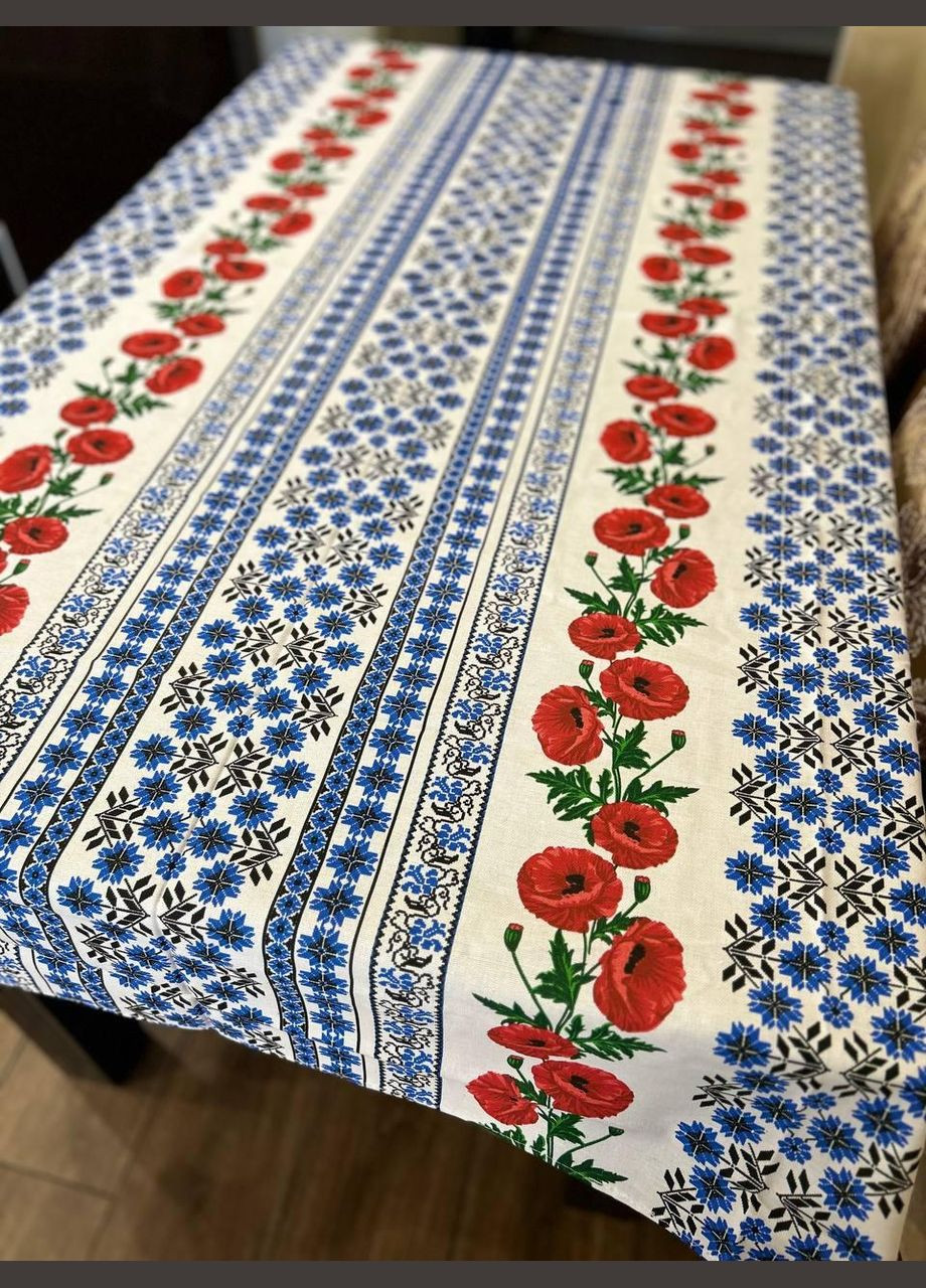 Скатерть с украинским орнаментом гипоаллергенная 150х110 см (П4КЕ05017-5) No Brand (306634022)