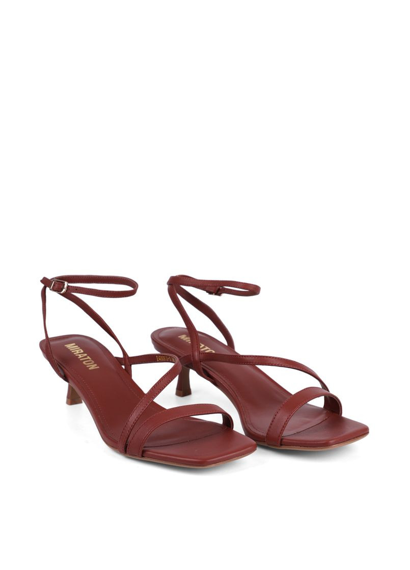 Коричневые босоножки женские lqx009-3 коричневый кожа MIRATON