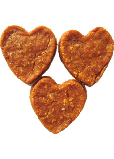 Ласощі для собак Salmon and Oats in Heart Shape лосось та овес 100 г (4820261920543) Yalute (279569173)
