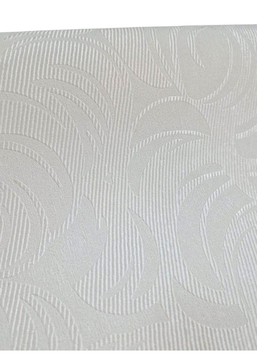 Шпалери вінілові 10.05 × 1.06 м US2001, білі з молочним відтінком для вітальні, спальні, кухні, коридору Grandeco (339111435)