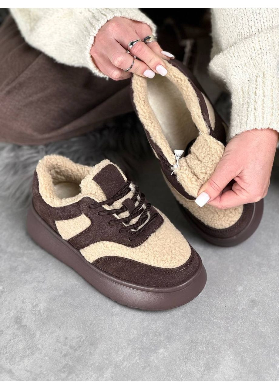 Зимние кроссовки Helen коричневые зима (370547177)