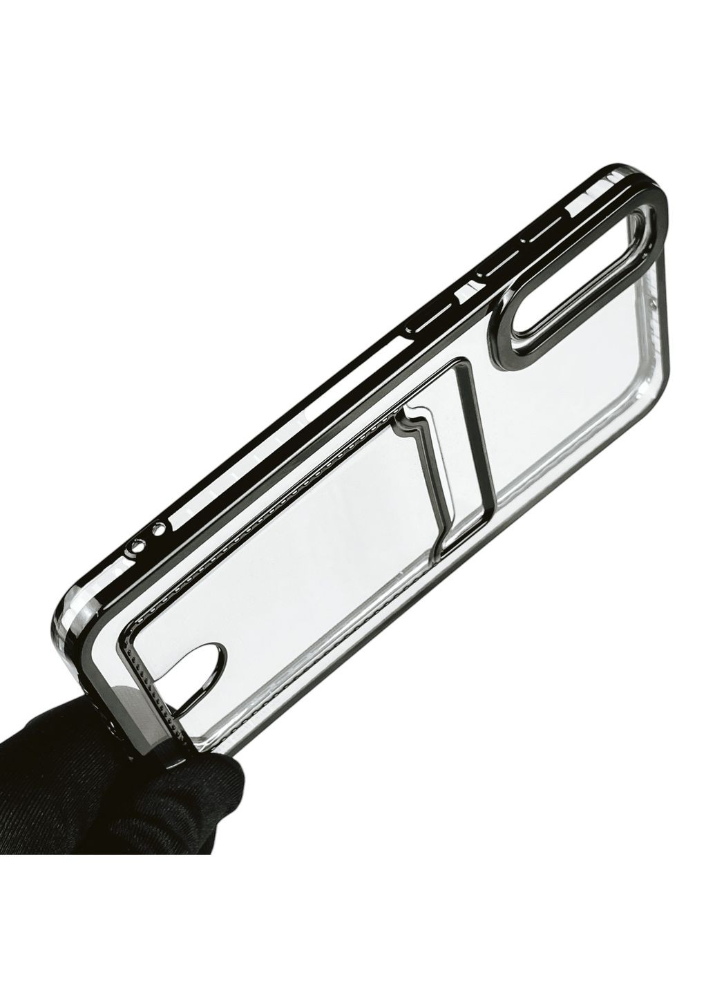 Чохол для Galaxy A50s (SM-A507F) із чорною окантовкою з кишенькою для карток на самсунг а50с чорний Samsung (366022178)