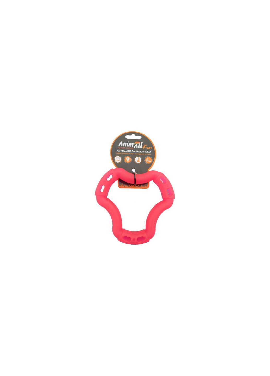 Игрушка Fun кольцо 6 сторон, коралловый, 20 см AnimAll (278309828)