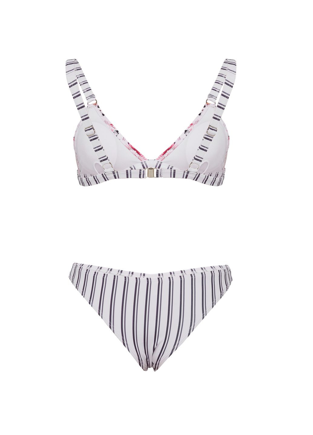 Чорно-білий літній купальник No Brand