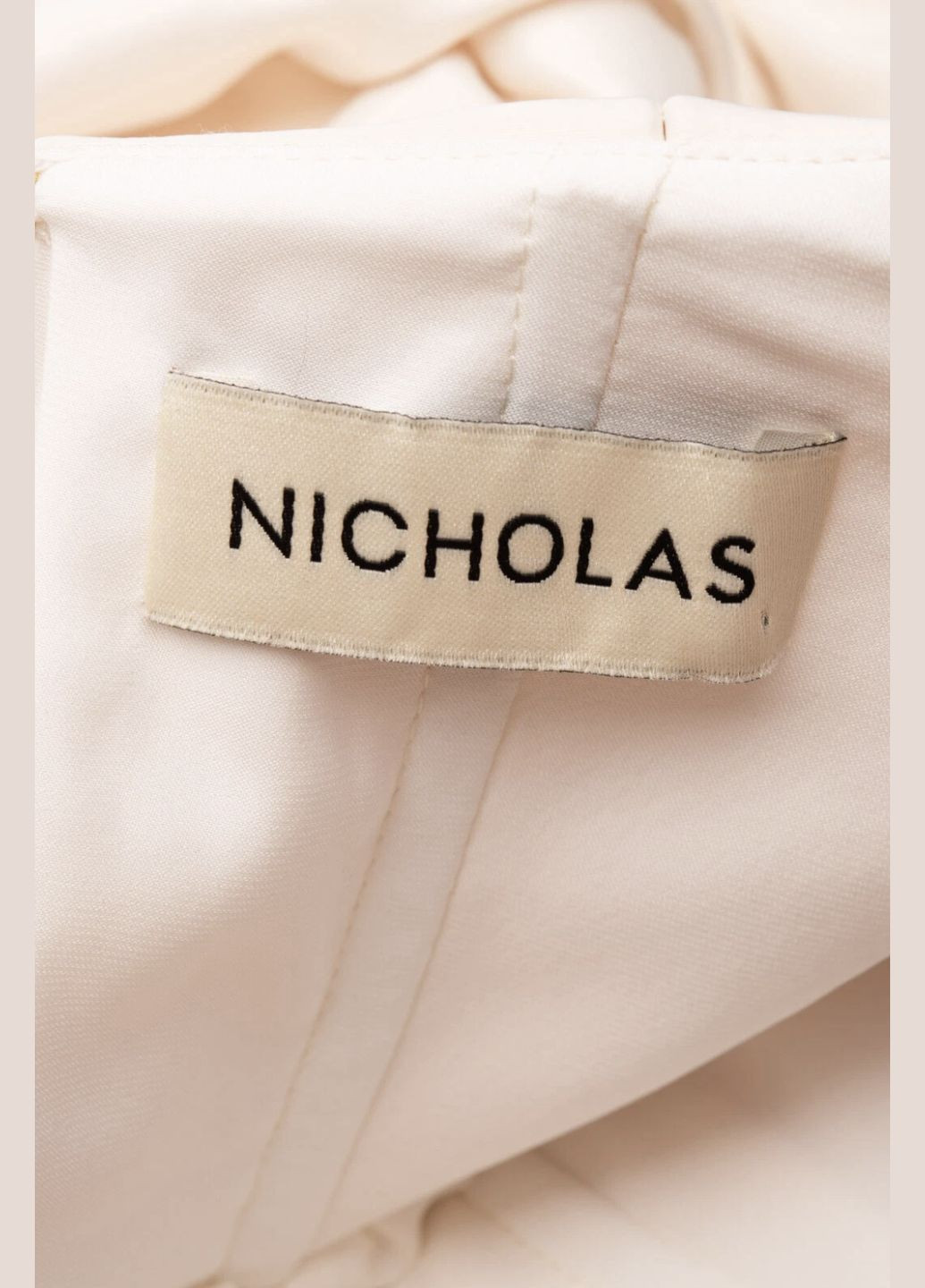 Айворі святковий, карнавальний, коктейльна, вечірня, ділова, кежуал стильна святкова сукня з кишеням від nicholas з пишною спідницею, кльош, а-силует, з корсетом, з відкритими плечима, плісована, з відкритою спиною No Brand