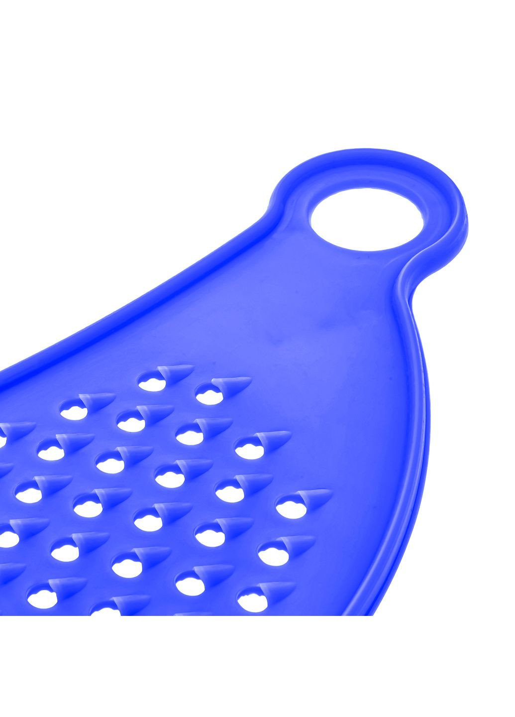 Плоска терка-друшляк двостороння пластикова 30 см Синій Kitchette (301796716)