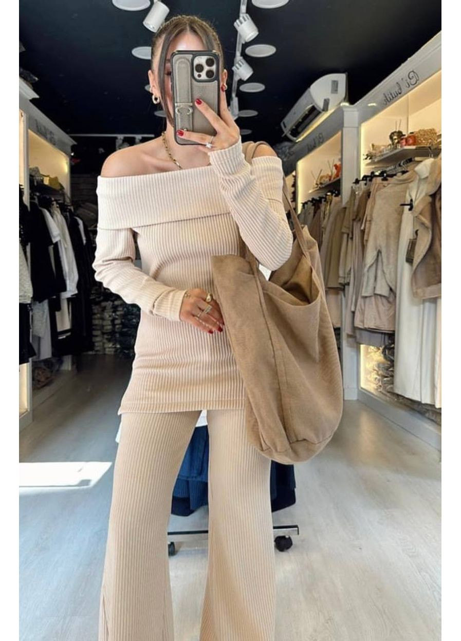 Жіночий костюм двійка з ангори-рубчик (42-44, 46-48) (розмірна сітка в описі) DK/DL Мода без кордонів (362219305)