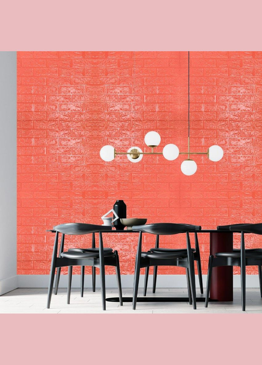 Самоклеюча 3D панель помаранчева 700х770х3мм (007-3) SW-00001363 Sticker Wall (300242152)