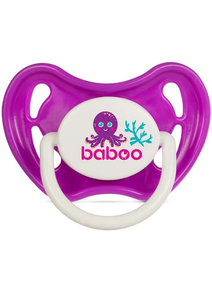 Пустушка симетрична Sea Life, силікон, фіолетова, 0+ міс. () Baboo 5-031 (341678280)