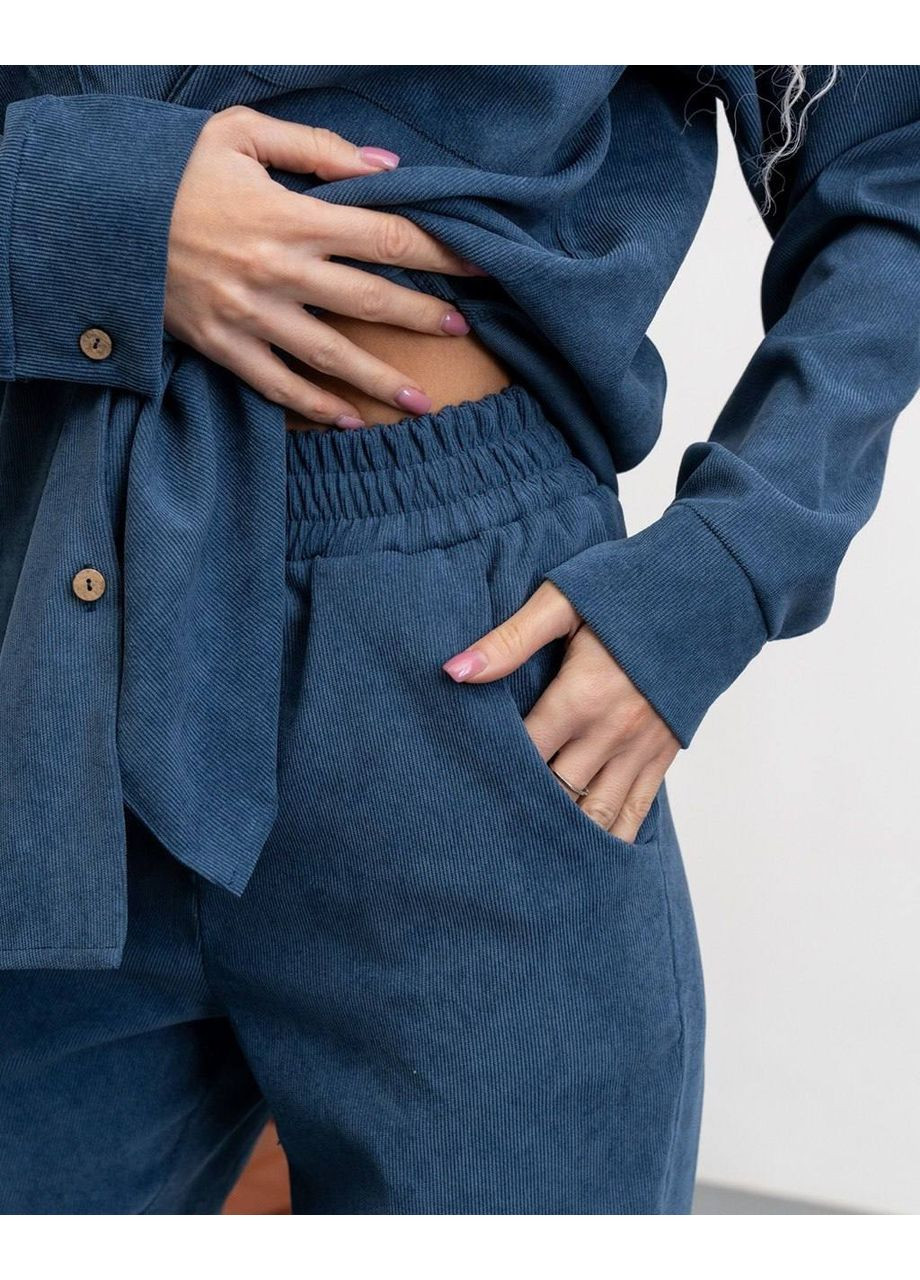 Жіночий Мікро вельветовий костюм: сорочка + штани Україна (361044130)