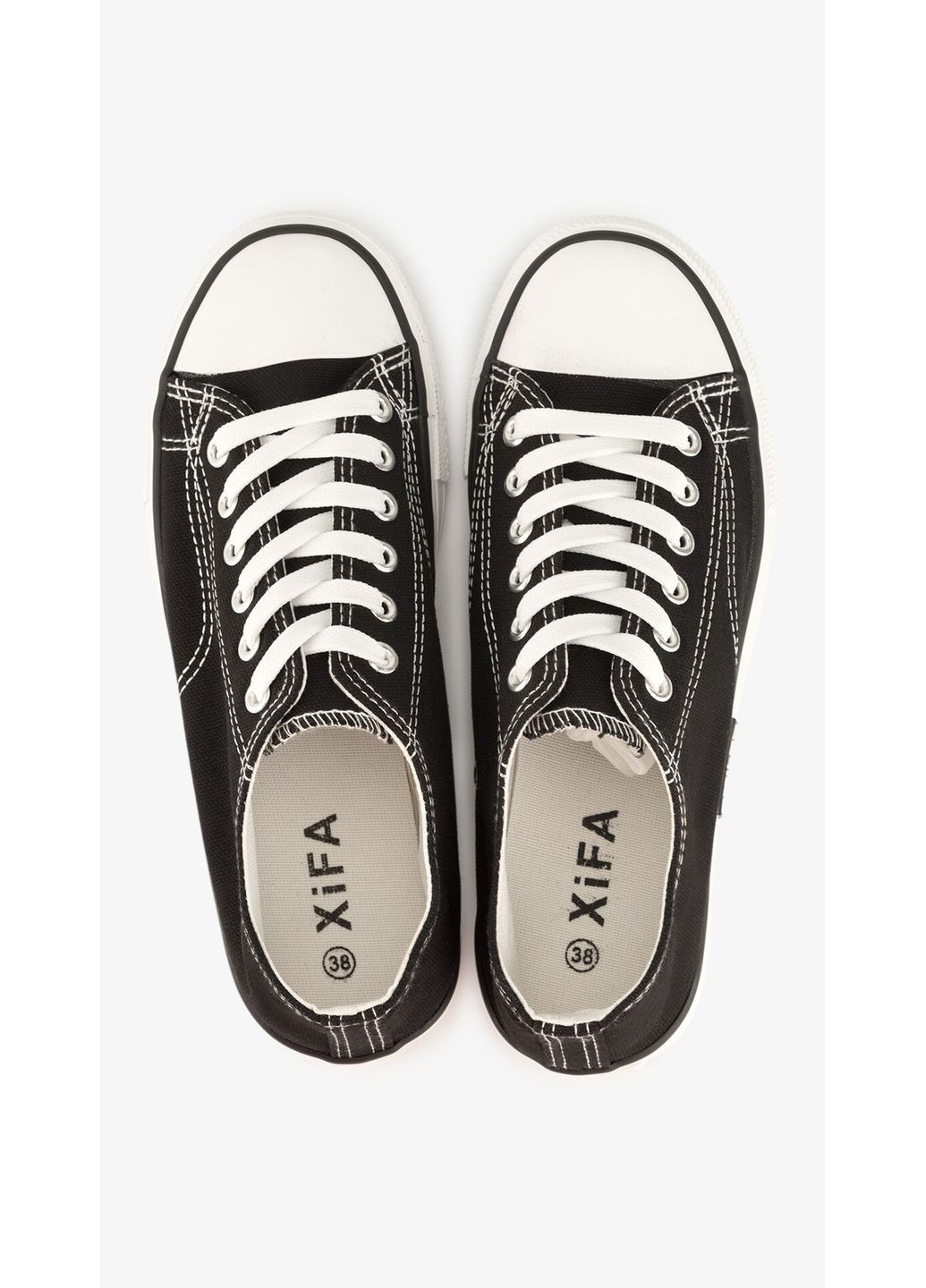 Чорно-білі кеди жіночі shop (2000999254468) No Brand