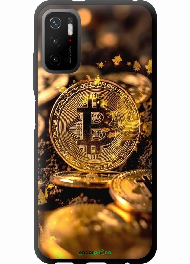 Чехол на Xiaomi Redmi Note 10 5G Золотая биткойная лихорадка "6089b-2556-70447" Endorphone (333033828)
