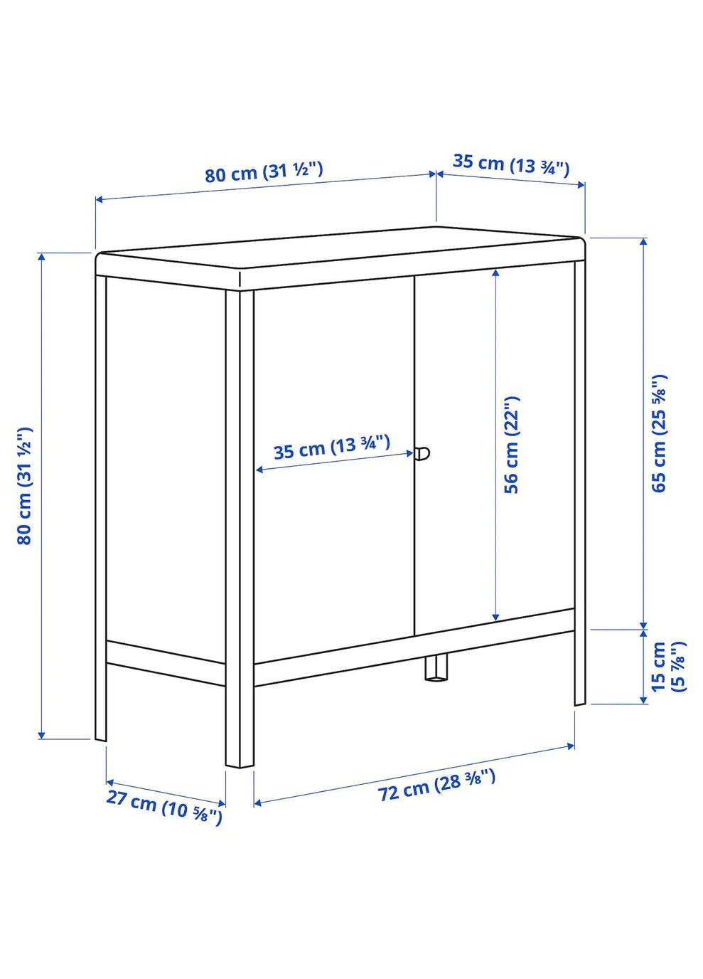Внутрішня/зовнішня шафа ІКЕА KOLBJORN 80х81 см (30409295) IKEA (278406065)