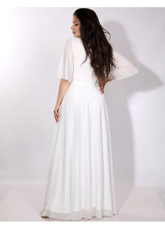 Білий вечірня плаття а-силует Militon однотонна