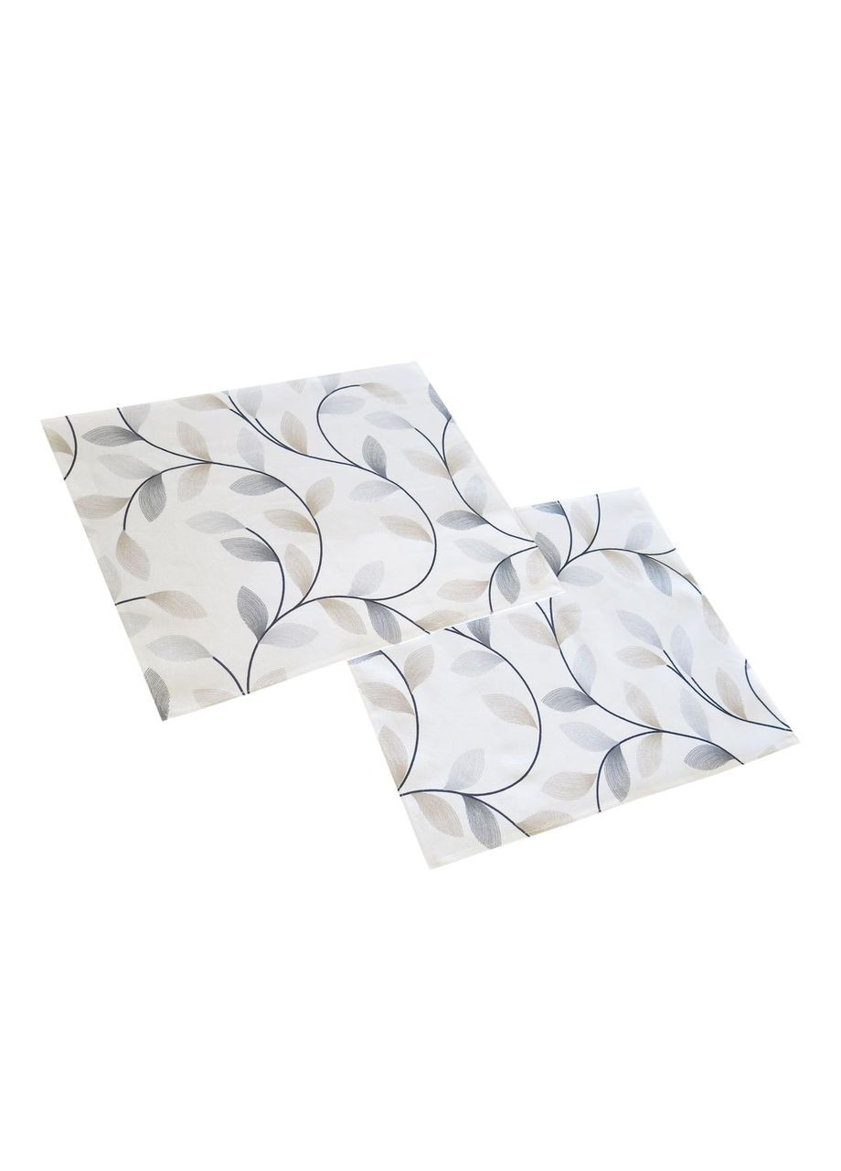 Серветка під тарілку прямокутна біла, серветка підтарільник (набір з 2 серветок) "Ліани" Maystat (305390081)