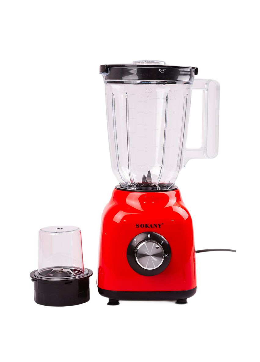 Блендер с чашей 1,5 литра SK168 с кофемолкой, красный Sokany (315433151)
