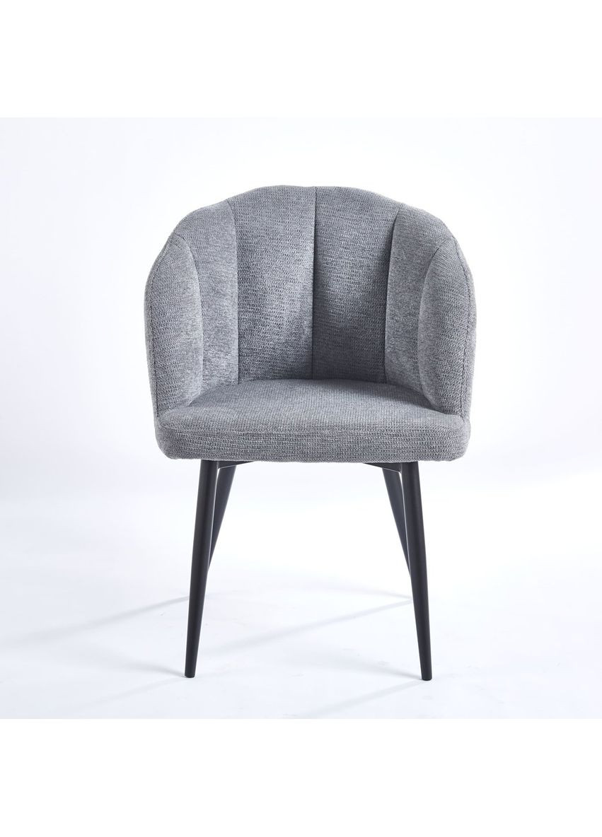 Стілець CALLA чорний каркас/сірий тканина Intarsio (372178446)