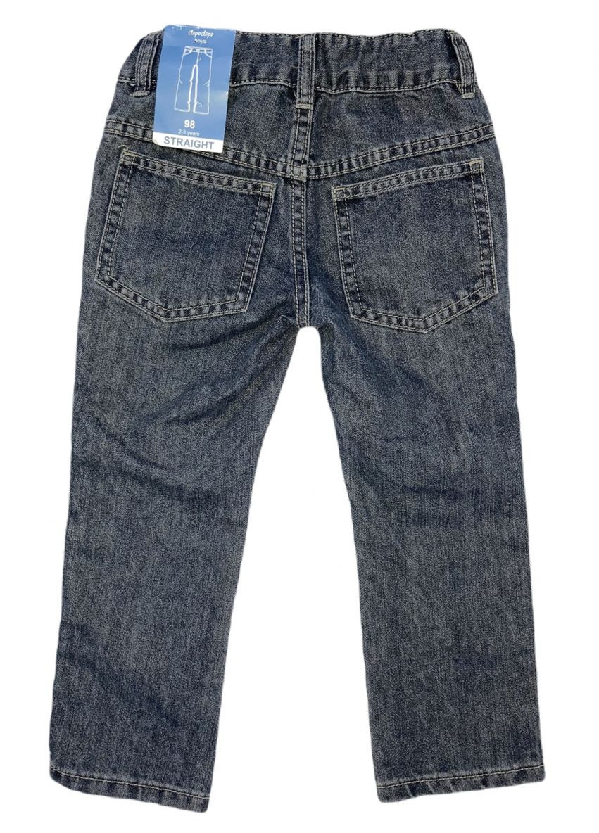 Серые демисезонные прямые джинсы regular fit узкой посадки для мальчика 8121391 Dopo Dopo