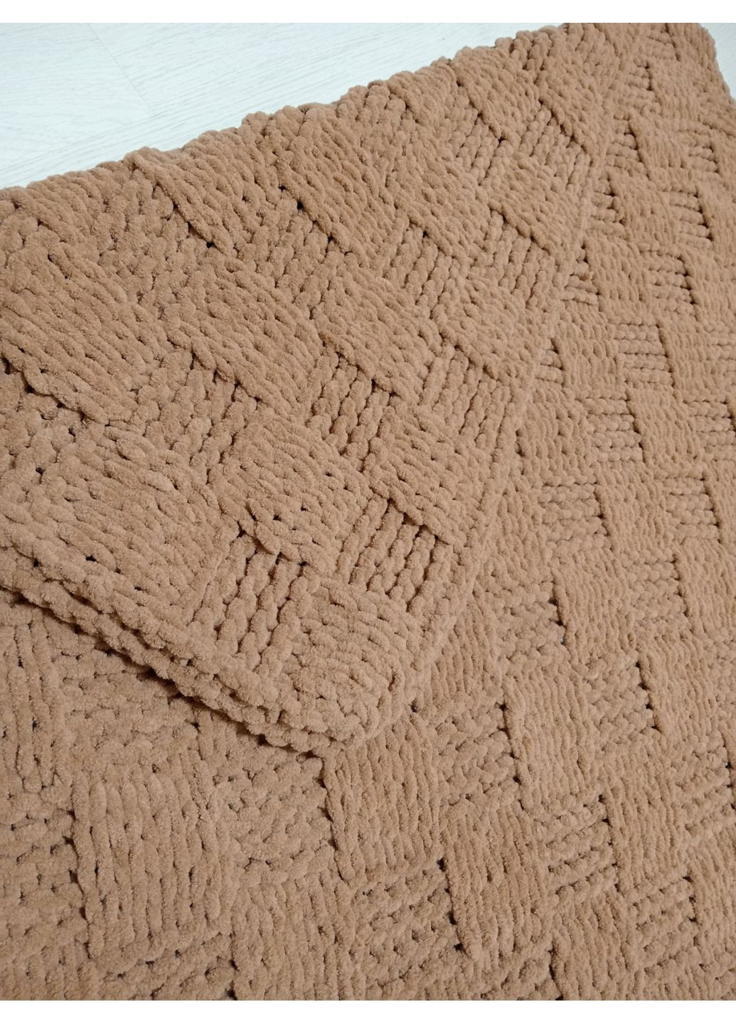 Дитячий плюшевий в’язаний плед, ручна робота No Brand (370606573)