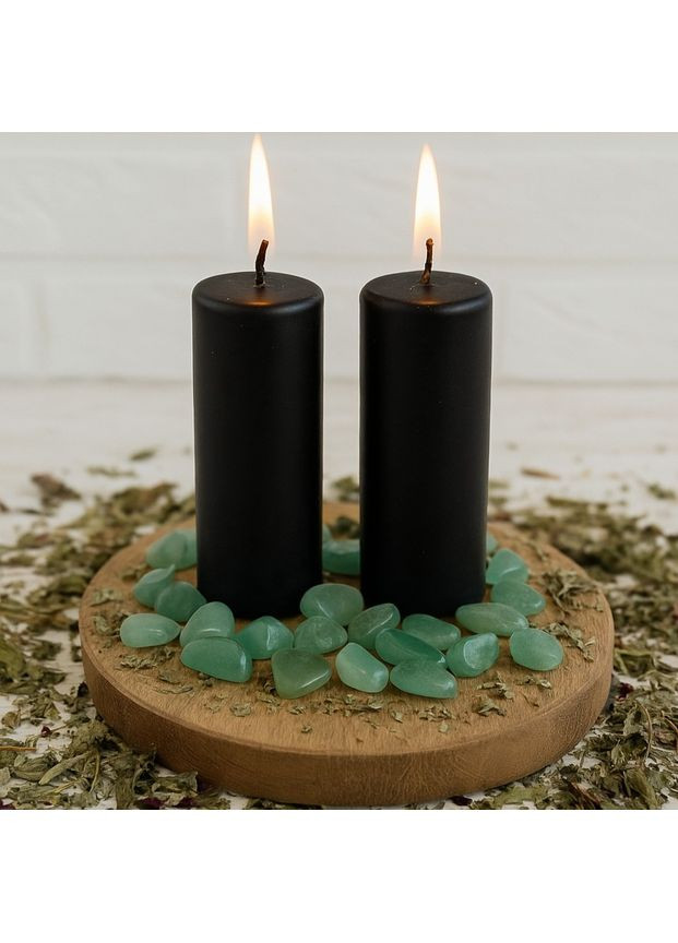 Черная восковая свеча - цилиндр 3,5х10 см 5Candles (322347632)