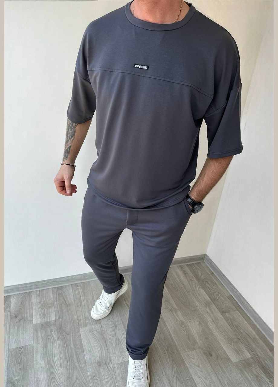 Графитовый мужской костюм Luna