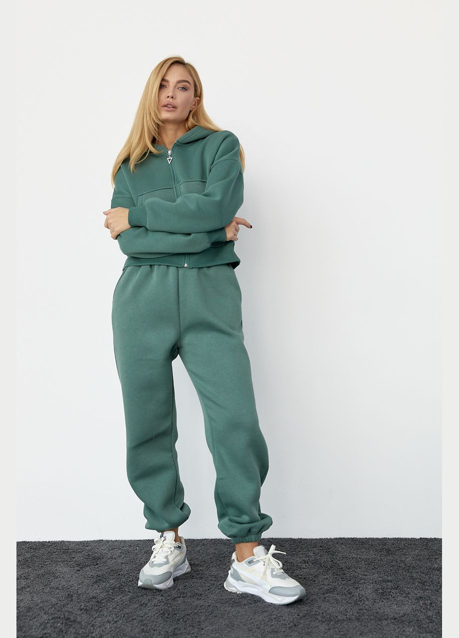 Жіночий спортивний костюм із начосом на блискавці Liton (296909086)