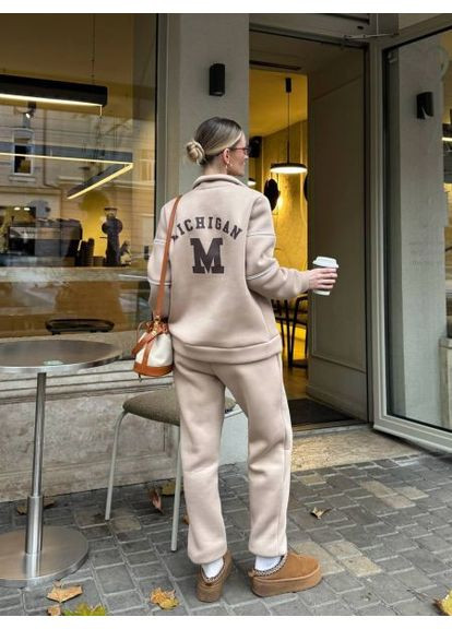 Женский спортивный костюм на флисе, турецкая тринитка, размер (арт. 588LUB) No Brand (370618837)