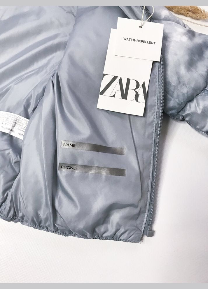 Серая демисезонная куртка 92-98 см серый артикул л267 Zara