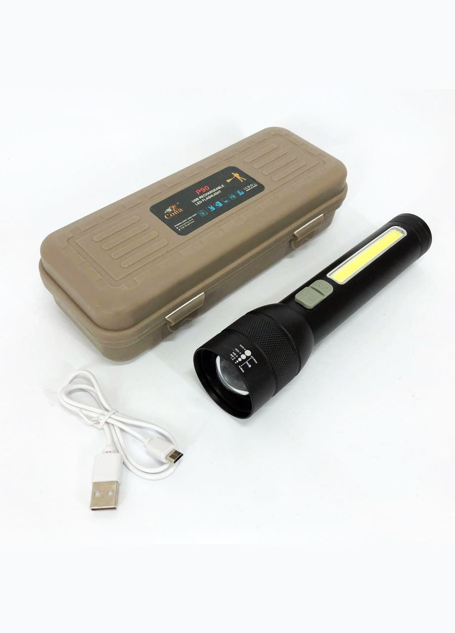 Ліхтарик CB-C22 з потужним діодом P90, Потужний акумуляторний лед ліхтарик, Ручний ліхтарик led Coba (369562026)