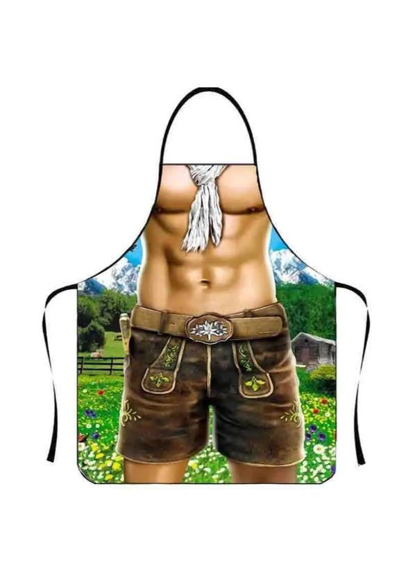 Фартук с приколом для праздника мужской торс 73 на 57 см разноцветный Jannet Фартух (317639613)