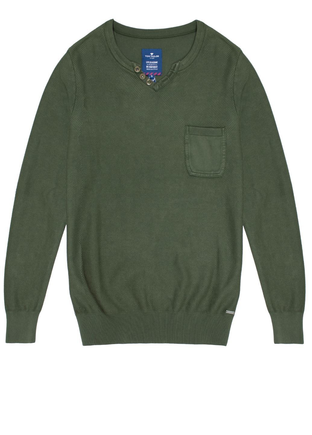 Оливковый демисезонный свитер пуловер пуловер Tom Tailor