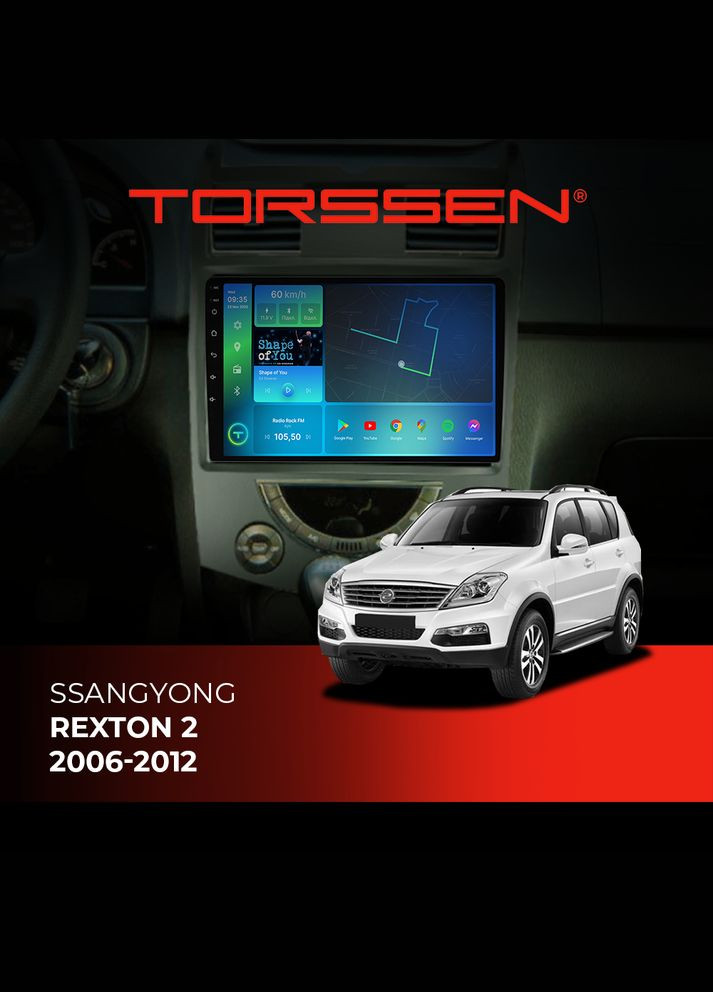 Штатная магнитола SsangYong Rexton 2 0612 FL9 4+64Gb 4G Carplay DSP Torssen (307087583)
