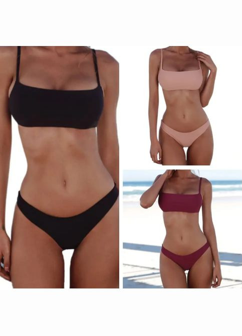 Черный демисезонный купальник раздельный, черный! раздельный No Brand