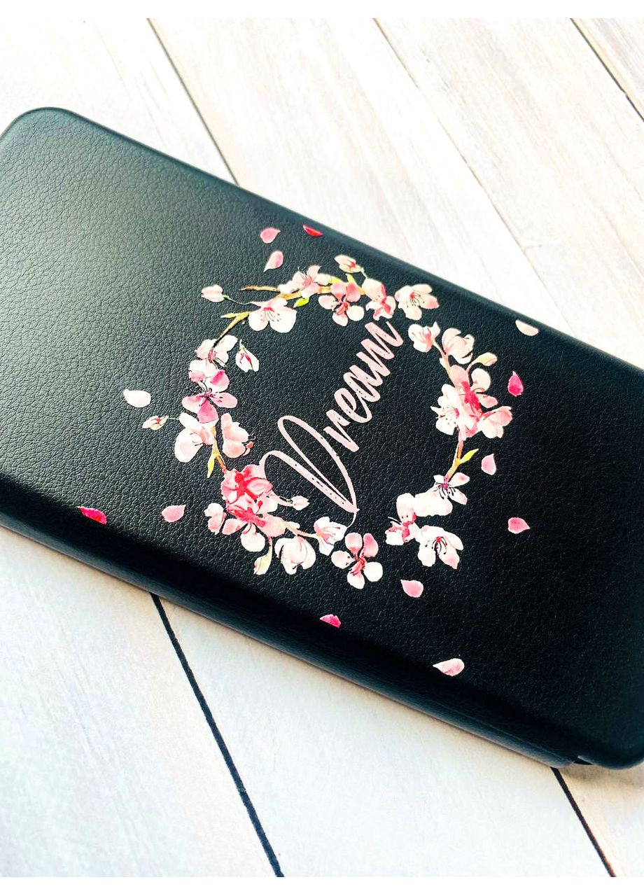Чохол-книжка з малюнком для Xiaomi Redmi Note 13 Pro 5G Чорний:: Віночок з сакури (принт 284) Creative (355401488)