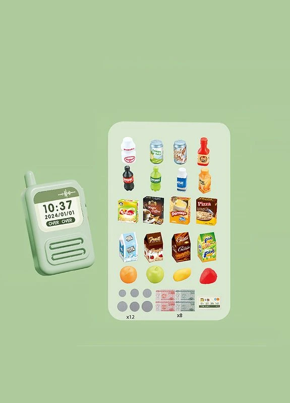 Дитячий ігровий набір Cash register H369 Касовий апарат Green 46 предметів звуковими ефектами шт Lesko (352011910)