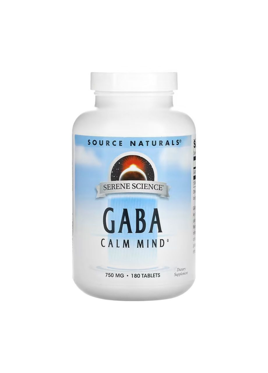 Serene Science® GABA 750 mg - 180 tabs Source Naturals (369398633)
