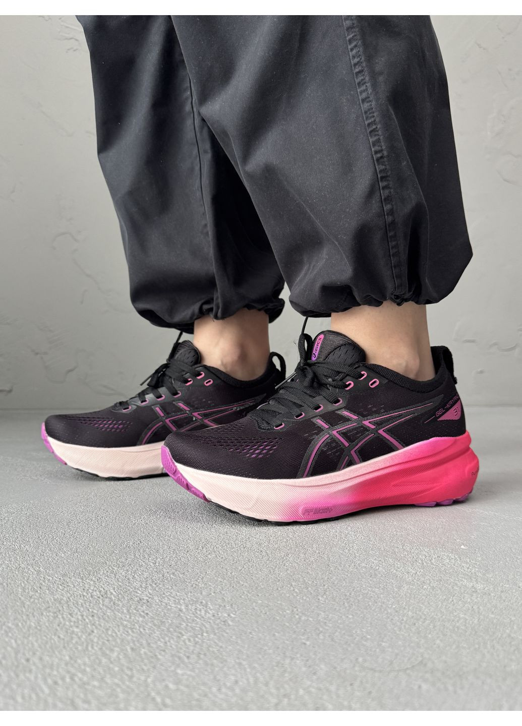 КРОСІВКИ ЖІНОЧІ ASICS GEL-KAYANO 31 BLACK / PINK АСІКС ГЕЛЬ КАЯНО No Brand рожеві демісезони (367171776)