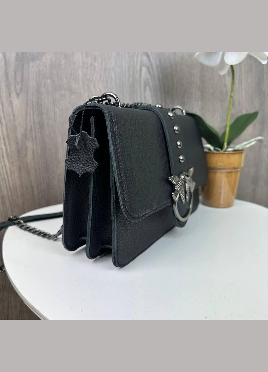 Кожаный женский мини сумочка-стиль Пинко с птичками, минисумка из натуральной кожи No Brand (334729621)