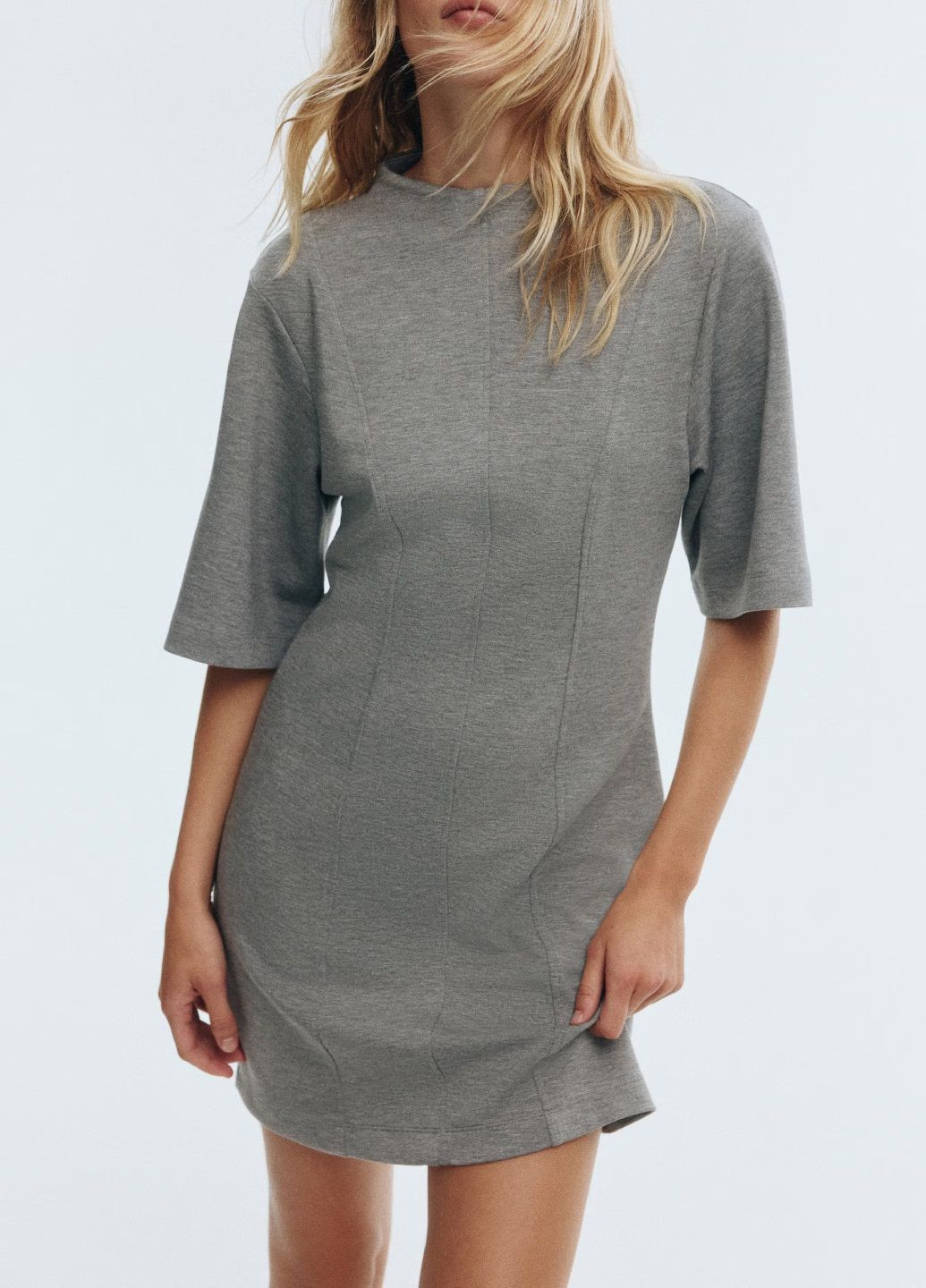 Сіра сукня H&M однотонна