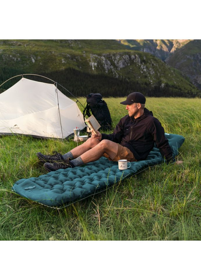 Матрас надувной одинарный CNK2550WS019, 65 мм, с мешком для надувания, синий Naturehike (353503741)