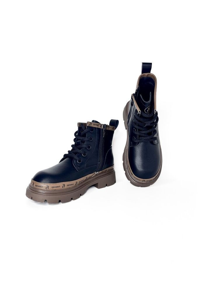 Демісезонні черевики 28 р 18,4 см чорний артикул Д372 Apawwa (362464953)