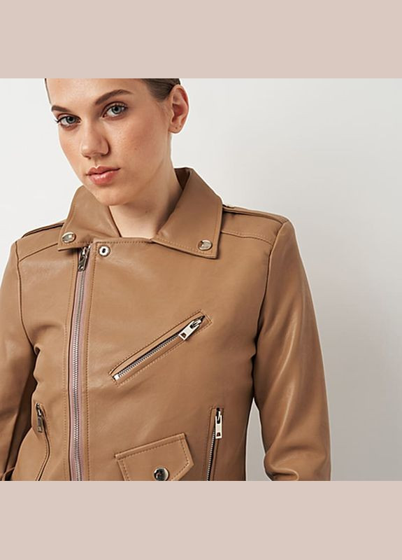 Бежевая демисезонная женская куртка a-sona k16608t. Ricco Grande