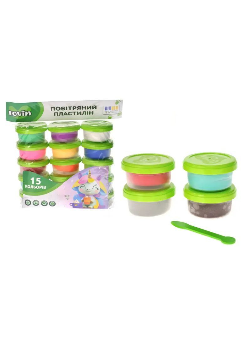 Набор для лепки из традиционного пластилина LOVIN в ассортименте 7000219 Окто Різ7219 (370650486)