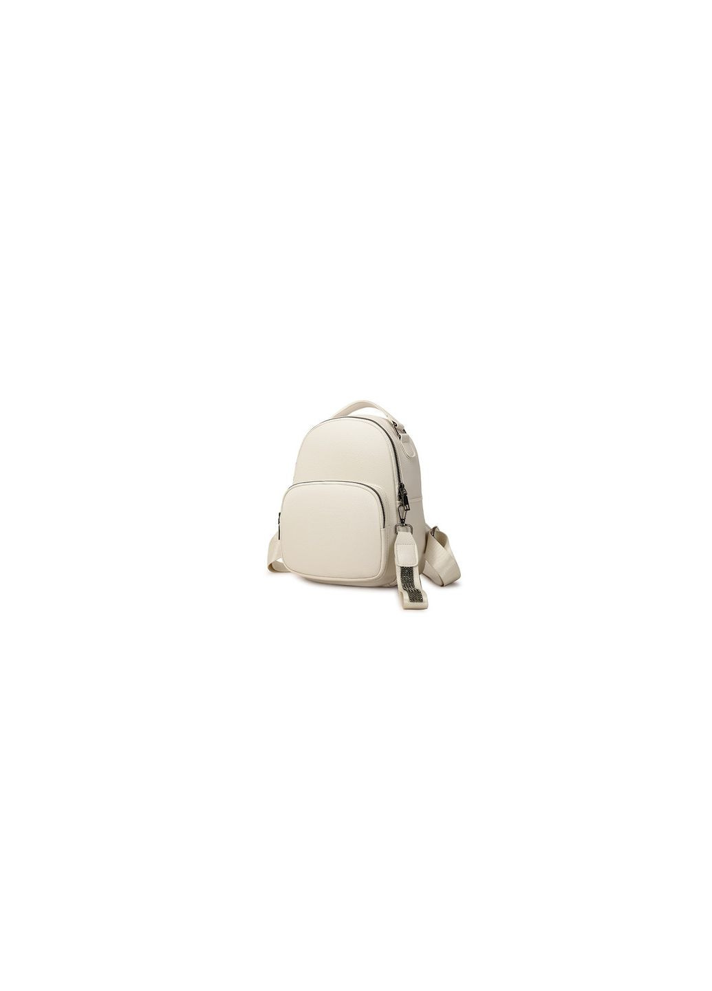 Жіночий рюкзак бежевий міський з декором на застібці КиП (270016511)