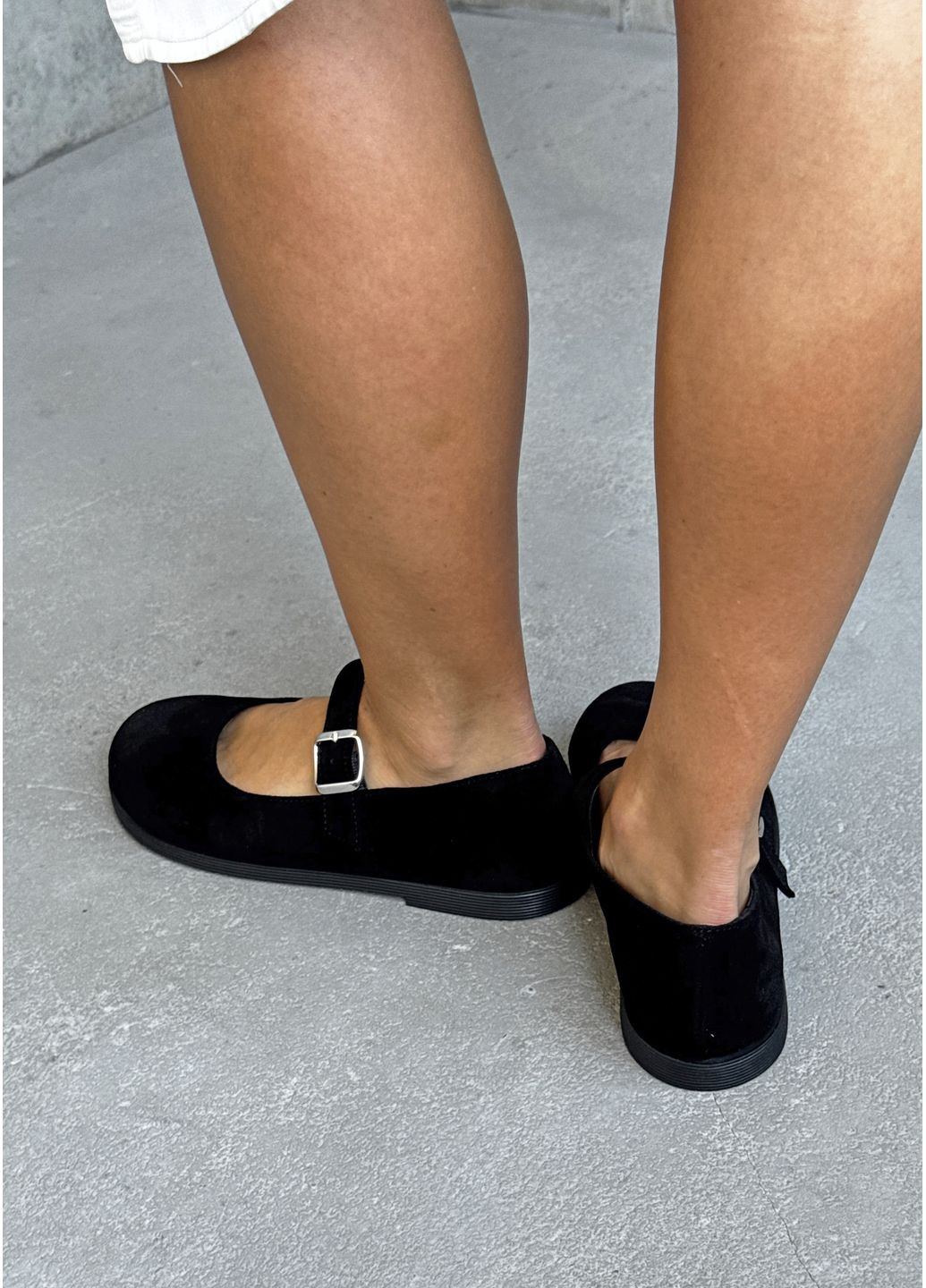 InFashion Елегантні жіночі туфлі з натуральної замші мері джейн чорний з натуральна замша, україна — демісезон (359655879)